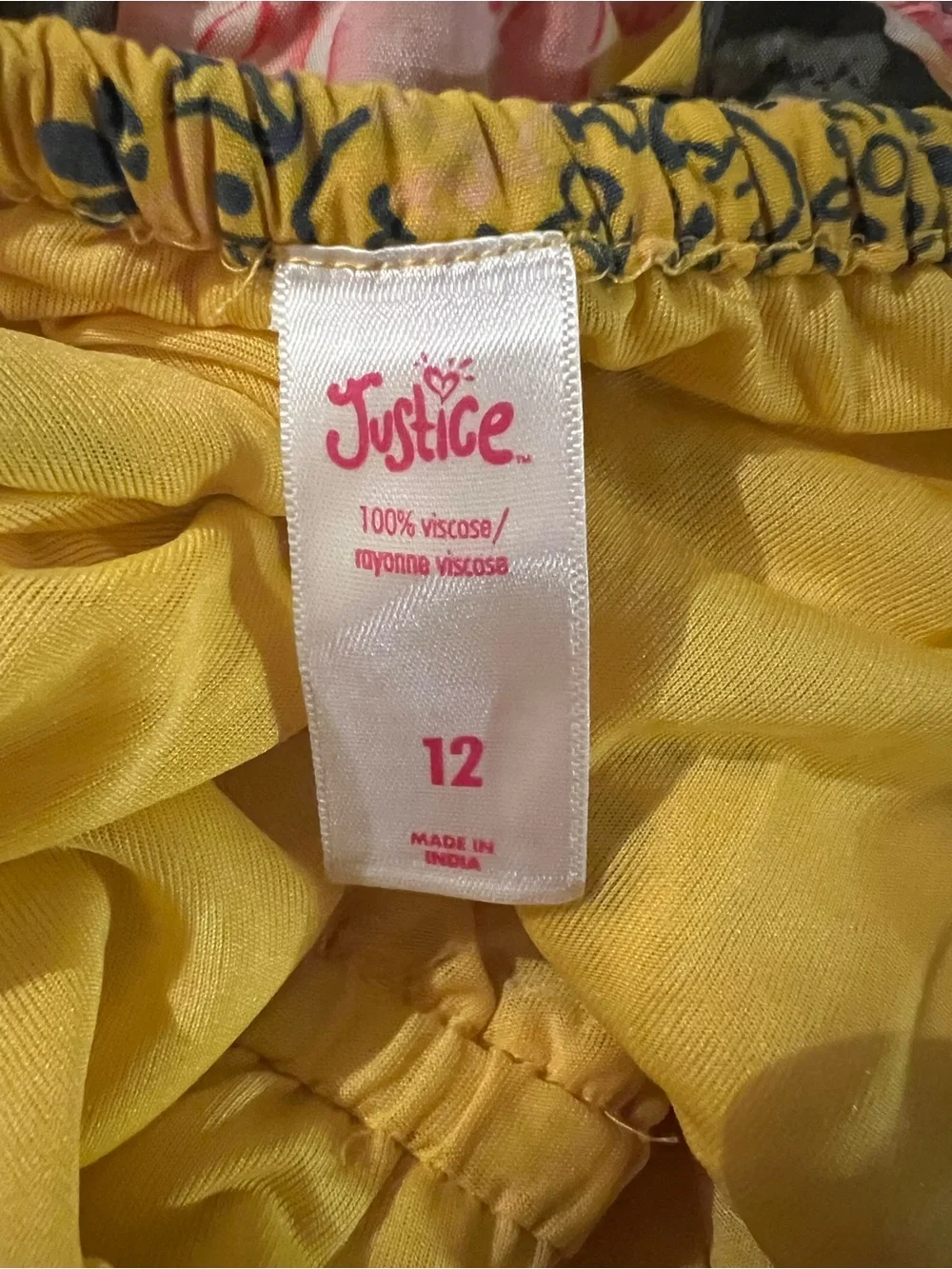 Justice Girls Yellow Floral Maxi Dress Size 12 Cold Shoulder Button Front